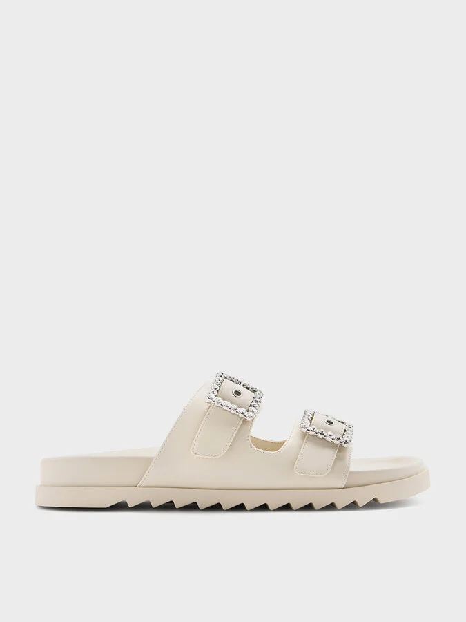 Charles & Keith - Gem-Buckle Double-Strap Sandals