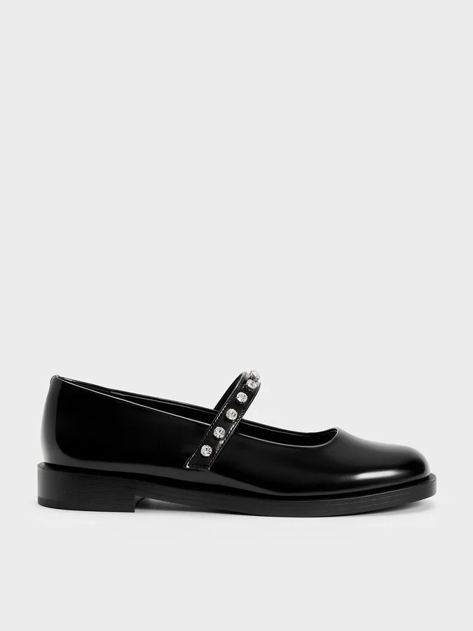 Charles & Keith - Gem-Encrusted Mary Janes