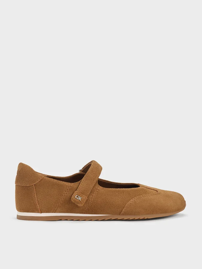 Charles & Keith - Jace Suede Mary Jane Sneakers