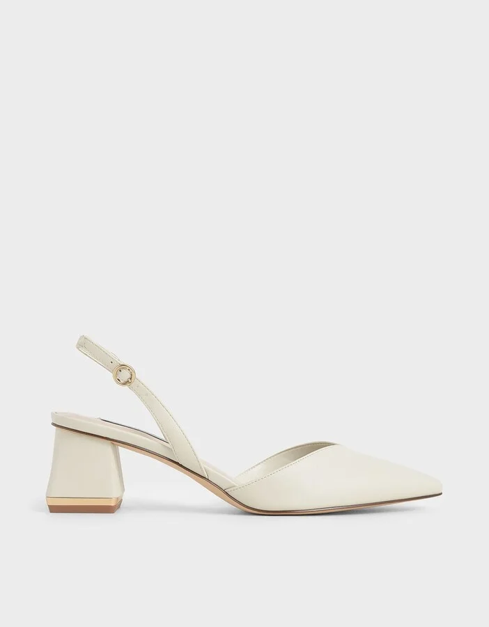 Charles & Keith - Katarina Trapeze Heel Slingback Pumps