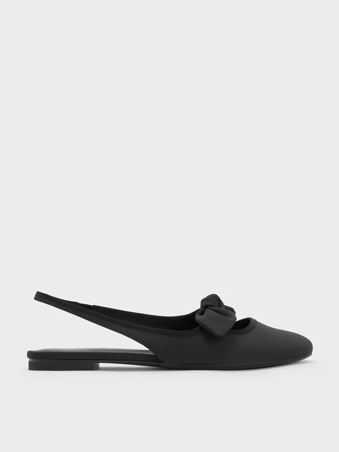 Charles & Keith - Knot-Bow Slingback Flats
