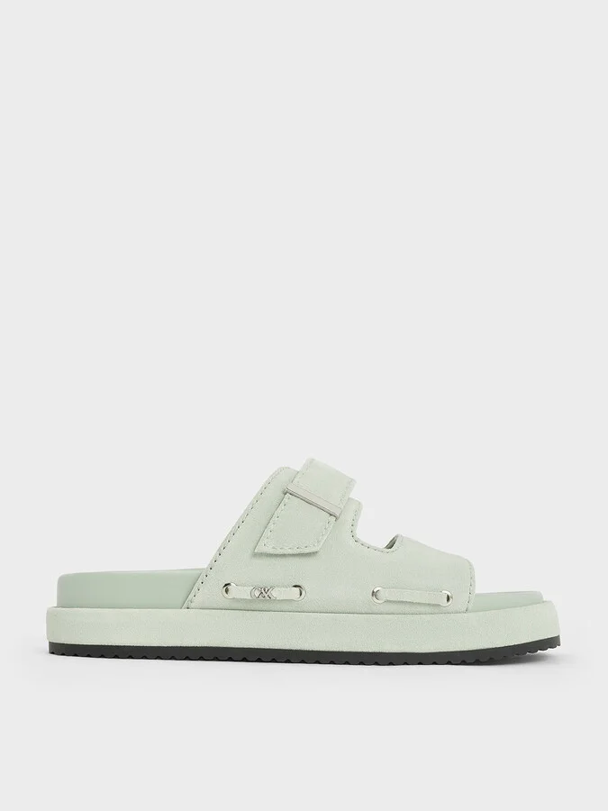 Charles & Keith - Kori Suede Slide Sandals