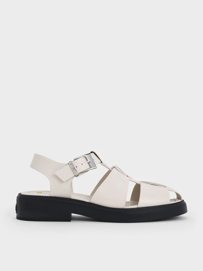 Charles & Keith - Leather Caged Sandals