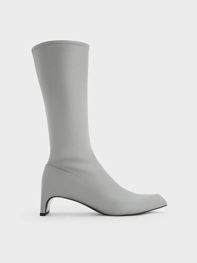 Charles & Keith - Lorde Blade-Heel Pointed-Toe Calf Boots