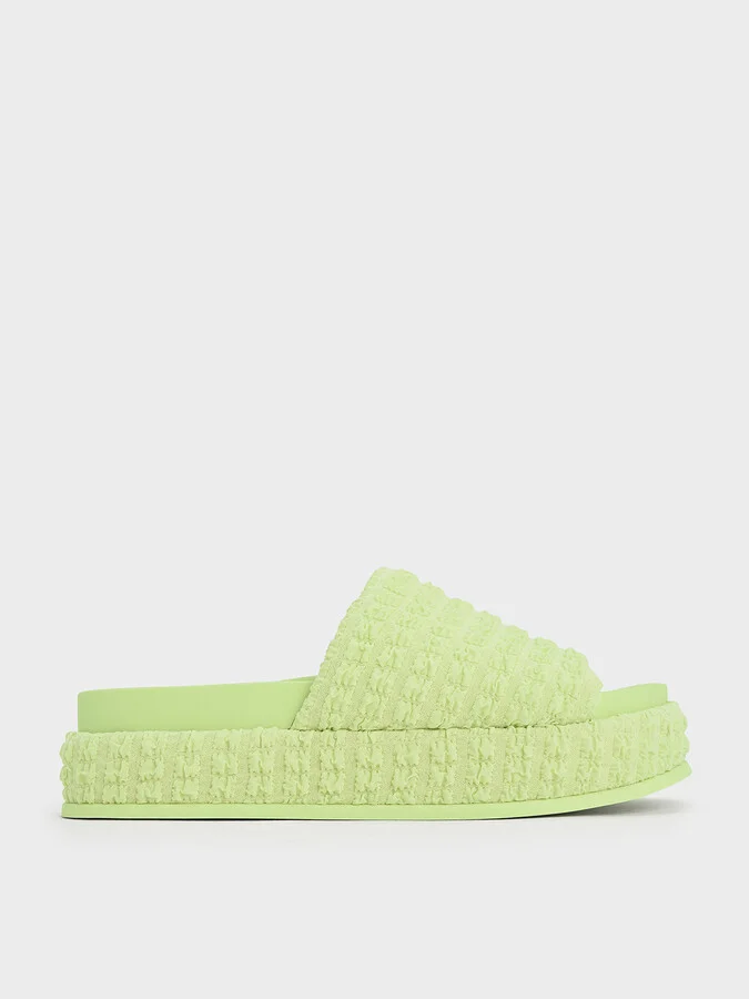 Charles & Keith - Loren Textured Platform Sandals