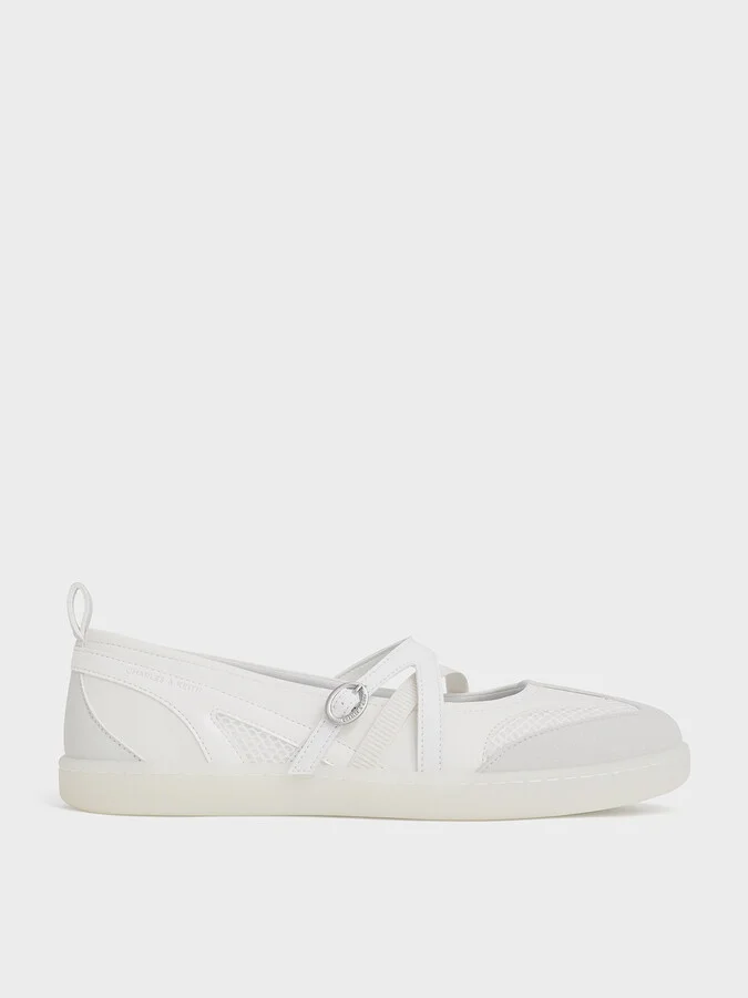 Charles & Keith - Mesh Two-Tone Ballet Sneakers