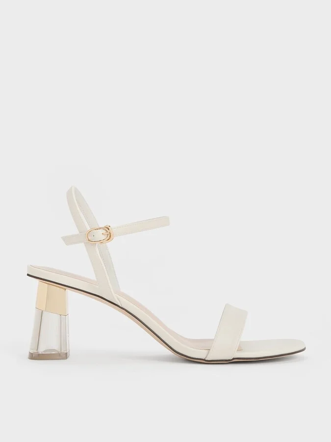 Charles & Keith - Oleana Clear Trapeze Heel Sandals