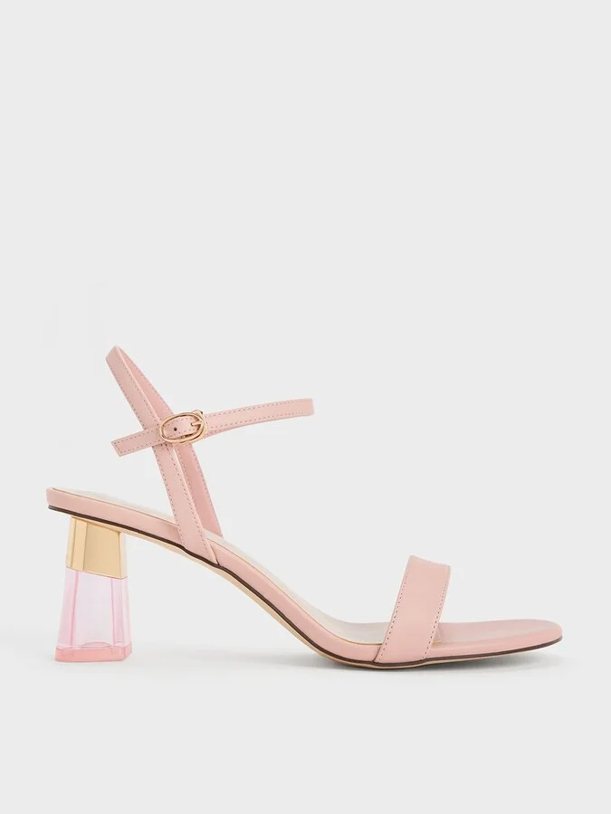 Charles & Keith - Oleana Clear Trapeze Heel Sandals