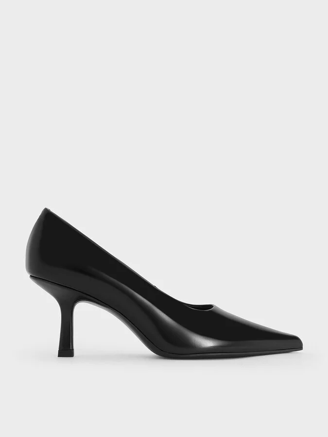 Charles & Keith - Pointed-Toe Kitten-Heel Pumps