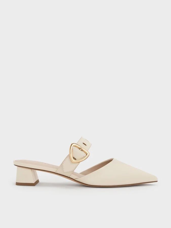 Charles & Keith - Sepphe Cut-Out Heeled Mules