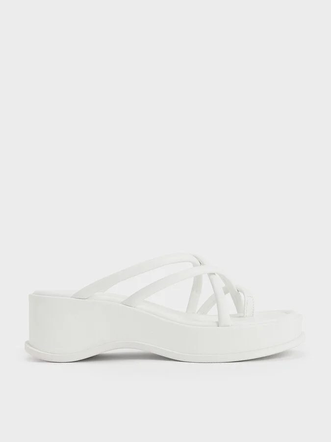 Charles & Keith - Strappy Tubular Wedge Sandals