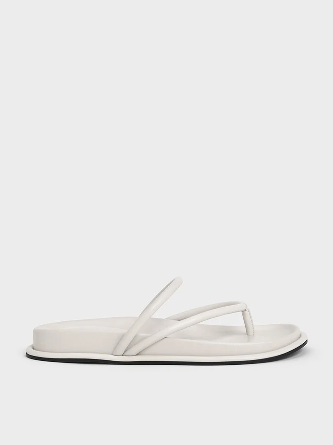 Charles & Keith - V-Strap Tubular Thong Sandals