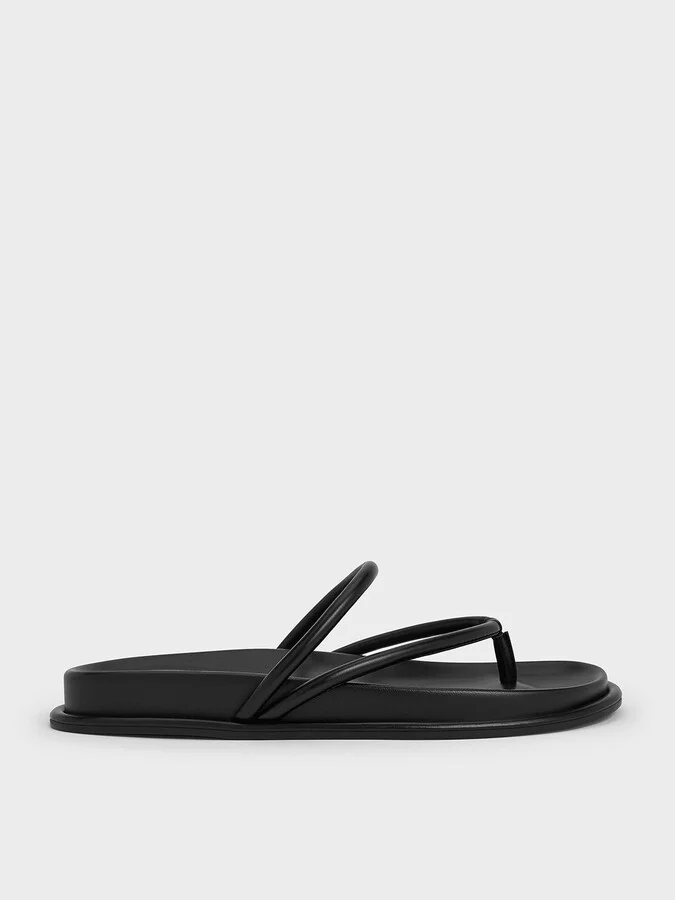 Charles & Keith - V-Strap Tubular Thong Sandals
