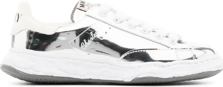 Charles lace-up metallic sneakers