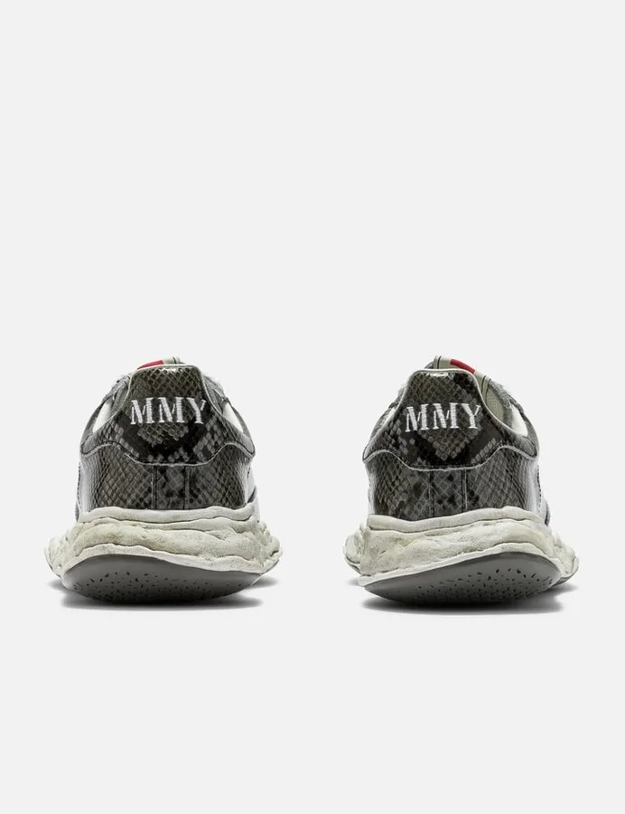 "CHARLES" OG Sole Python Printed Leather Low-top Sneaker - Image 3