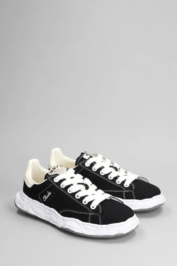 Charles Sneakers In Black Cotton - Image 2