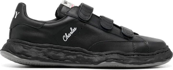 Charles touch-strap leather sneakers