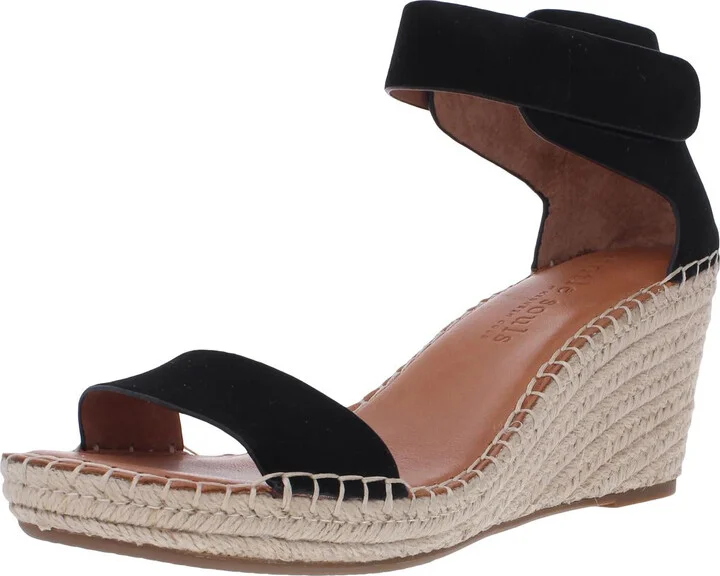 Charli Womens Suede Ankle Strap Espadrilles