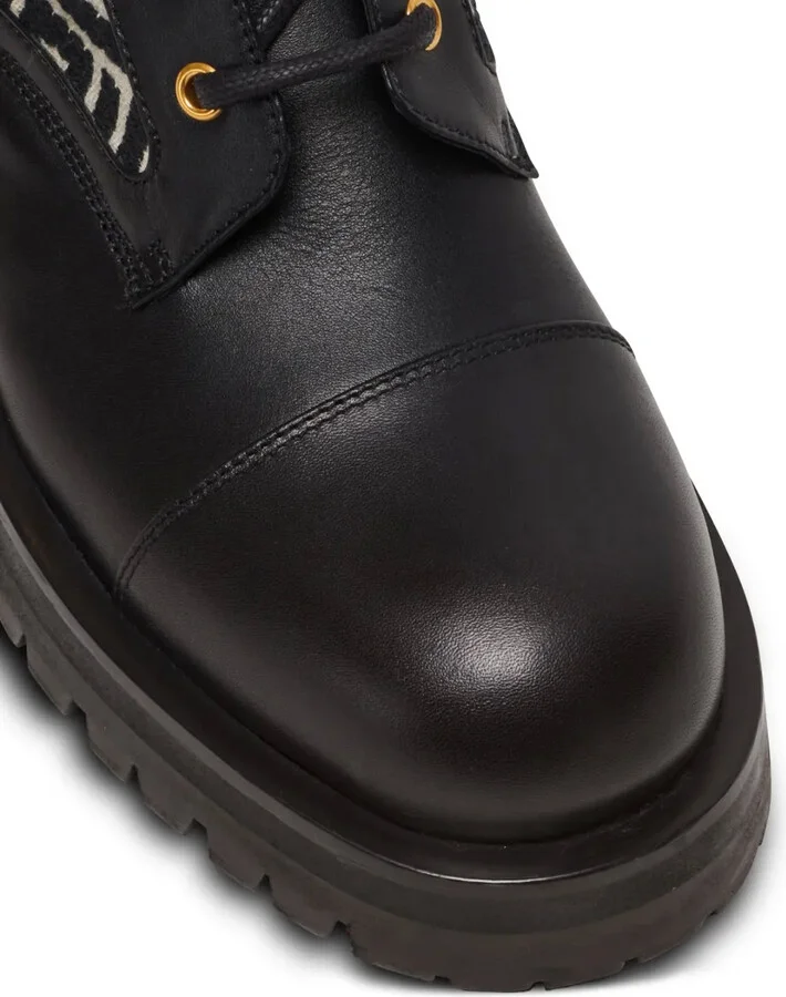 Charlie monogram-jacquard leather boots - Image 5