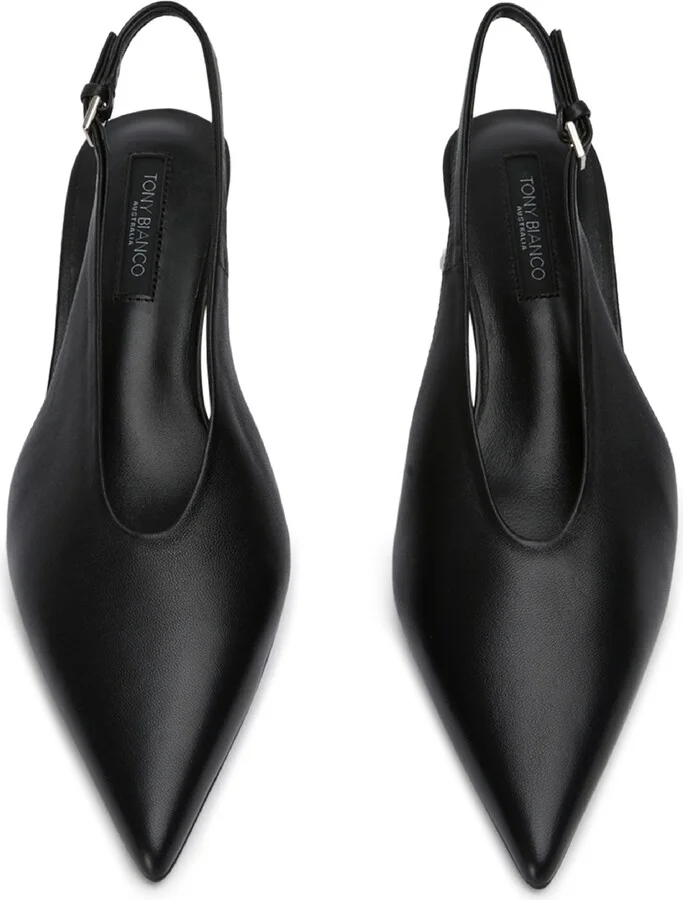 Charlie Slingback Pointed Toe Kitten Heel Pump - Image 3