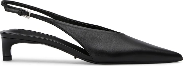 Charlie Slingback Pointed Toe Kitten Heel Pump