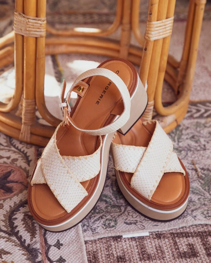 Charline Embossed-Leather Platform Sandal - Image 3