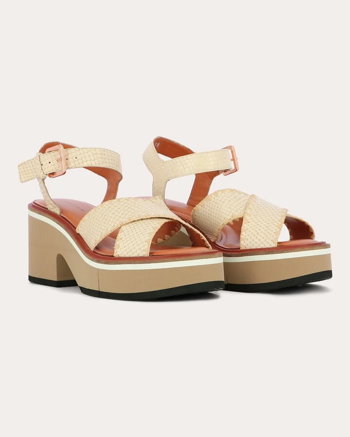 Charline Embossed-Leather Platform Sandal - Image 4