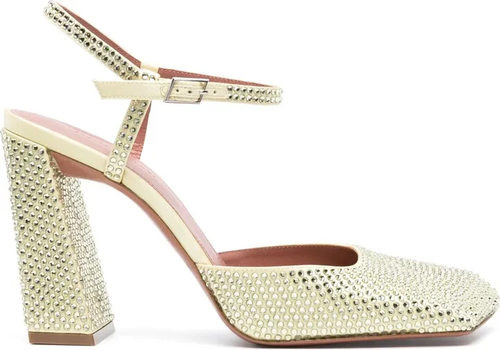 Charlotte 95mm crystal-embellished pumps