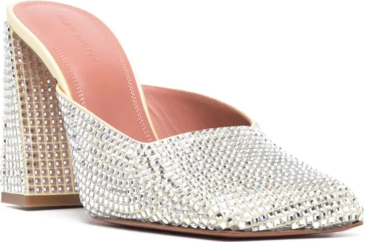 Charlotte 95mm satin mules - Image 2