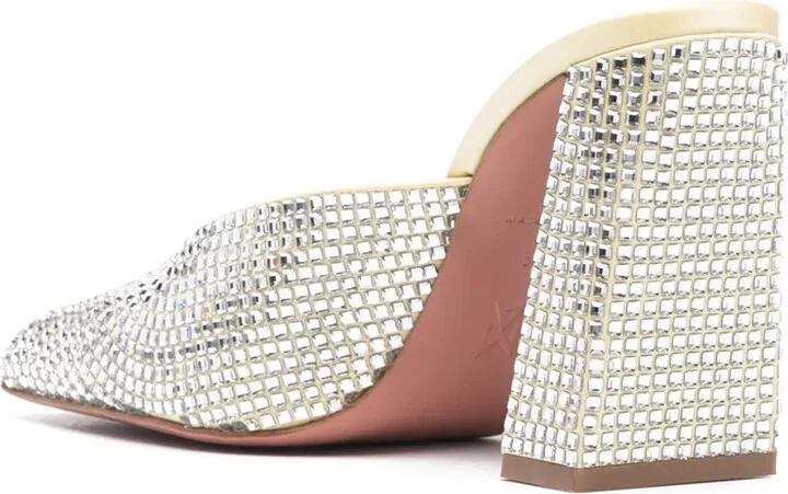Charlotte 95mm satin mules - Image 3