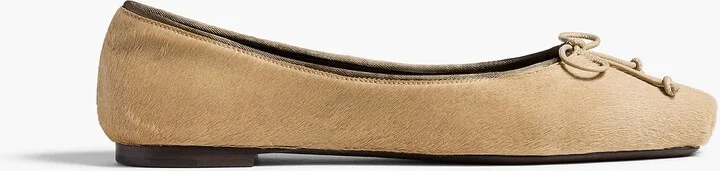Charlotte Ballerina Flat in Barley Haircalf