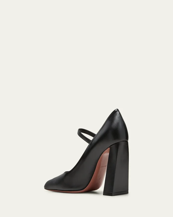 Charlotte Leather Mary Jane Pumps - Image 6