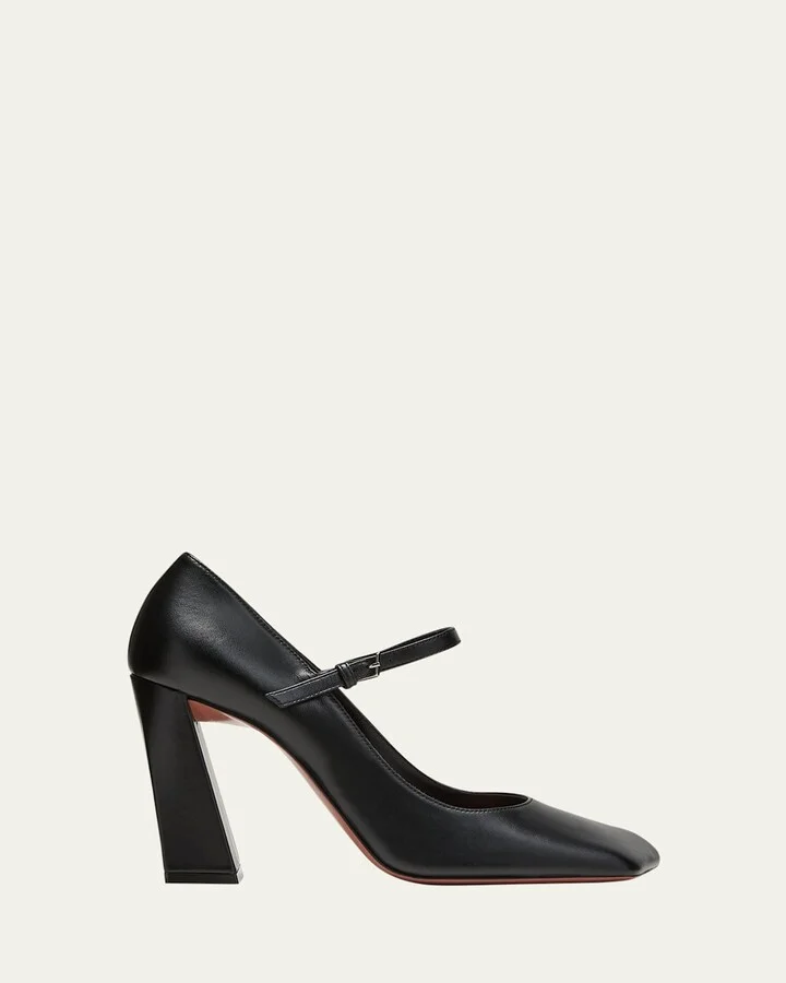 Charlotte Leather Mary Jane Pumps