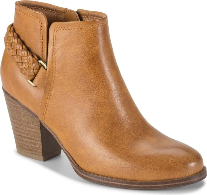 Charlotte Womens Faux Leather Ankle Booties