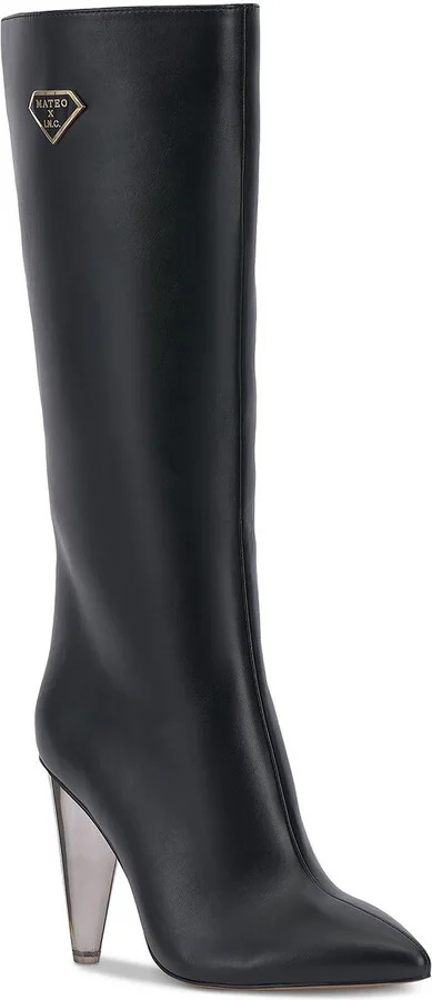 Charlotte Womens Faux leather Side Zip Knee-High Boots