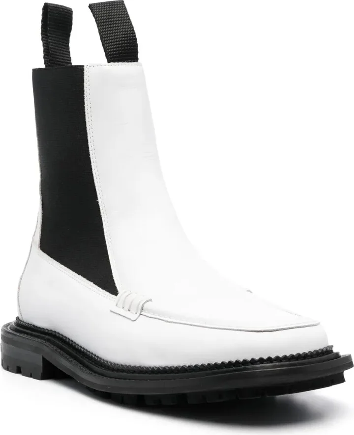 Charm-Detail Ankle Leather Boots - Image 2