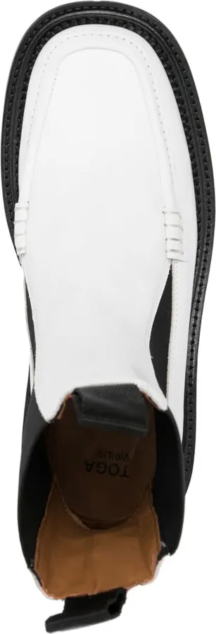 Charm-Detail Ankle Leather Boots - Image 4