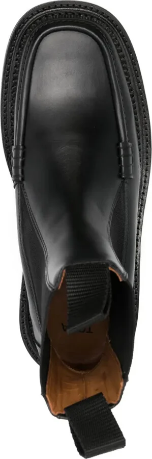 Charm-Detail Ankle Leather Boots - Image 4