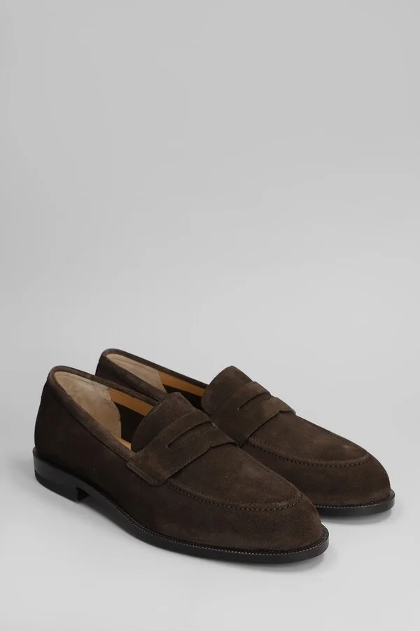 Charney U Loafers In Brown Suede - Image 2