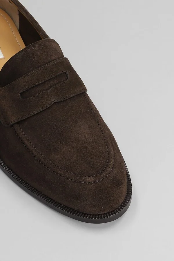 Charney U Loafers In Brown Suede - Image 5