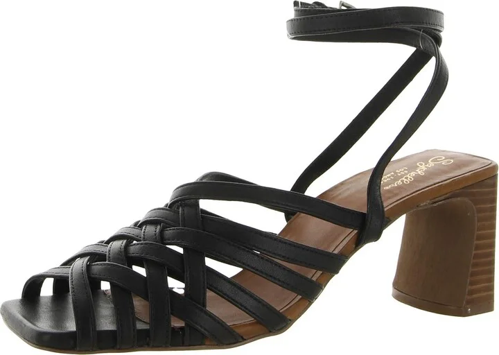 Charter Womens Leather Open Toe Strappy Sandals