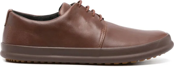 Chasis leather derby shoes