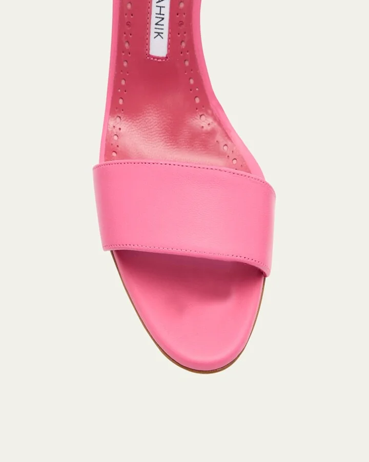Chastana Mixed Leather Ankle-Tie Sandals - Image 3