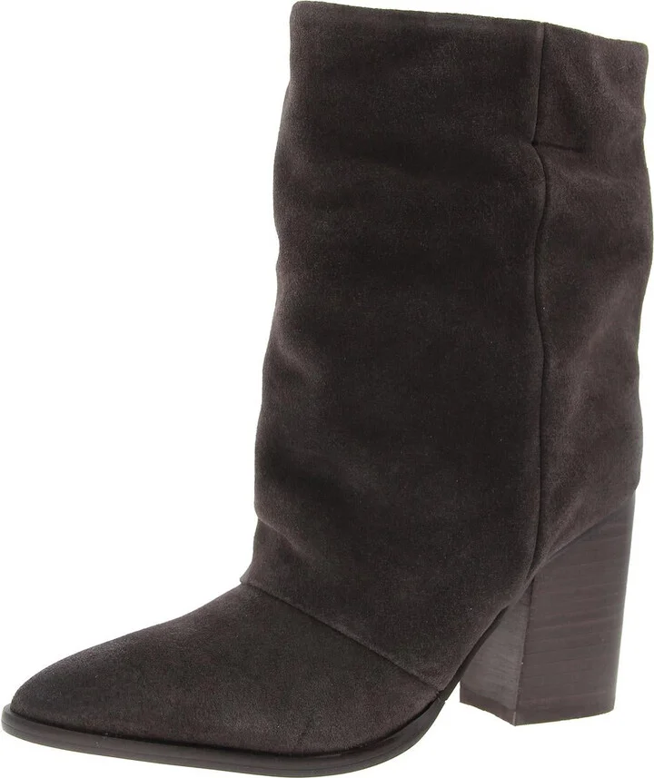 Chaye Womens Suede Solid Mid-Calf Boots