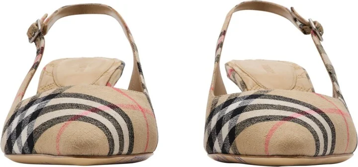 Check Dame Pointed Toe Slingback Pump - Image 3