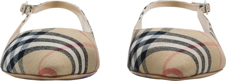 Check Dame Slingback Ballerinas - Image 3