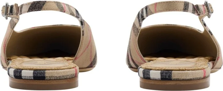 Check Dame Slingback Ballerinas - Image 4