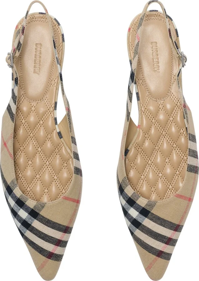 Check Dame Slingback Ballerinas - Image 5