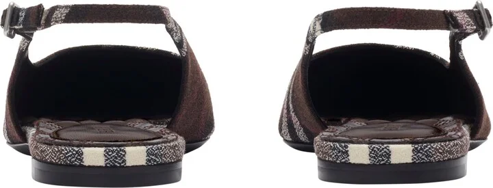 Check Dame Slingback Ballerinas - Image 3