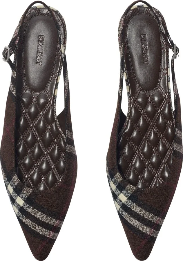 Check Dame Slingback Ballerinas - Image 4
